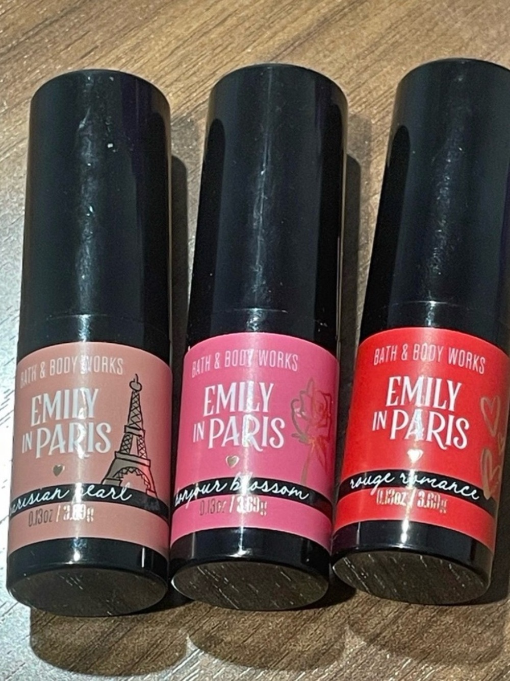 Bath & Body Works Emily in Paris Lip Balm Trio - Blush, Pink, Red